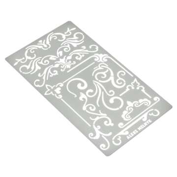 Aleks Melnyk No.3 Metal Journal Stencil, Wood Burning, Flowers and Vines, Ornament, Vintage, Finds S...