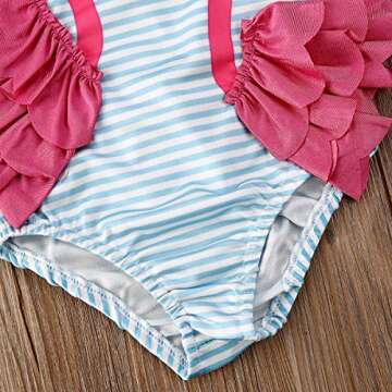 Flamingo Print Swimwear for Baby Girls - Tankini Beach Suit