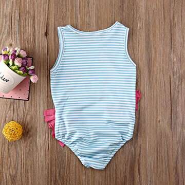 Flamingo Print Swimwear for Baby Girls - Tankini Beach Suit