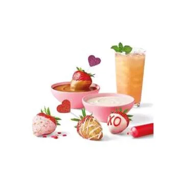 Valentine's Strawberry Dipping Kit with Edible Glitter