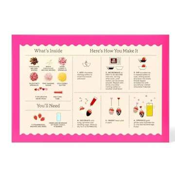Valentine's Strawberry Dipping Kit with Edible Glitter