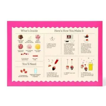 Valentine's Strawberry Dipping Kit with Edible Glitter