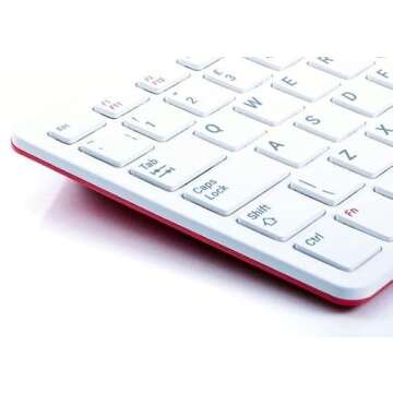 Raspberry Pi 400 All-in-One Quad-Core 64 Bit 4GB Ram Dual Band WiFi Bluetooth 5.0 BLE Dual 4K Output Complete Personal Computer Kit Built Into A Compact Keyboard – You just Need to add a Monitor!