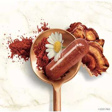 Hair Food Hair, Skin, and Nails Vitamins, Hair Growth Vitamins, Gluten Free and Vegan, with Probiotic Biotin for Keratin Production, 30 Capsules (1 Month Supply)