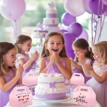 UnicoPak Pink Gable Treat Boxes for Party Favors