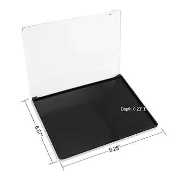 UDTIP XL Large Empty Magnetic Makeup Eyeshadow Palette with Clear Cover and 20pcs Adhesive Stickers ...