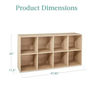 Best Choice Products 8-Cube Storage Organizer, 11in Shelf Opening, Bookcase, Display Shelf, Customiz...