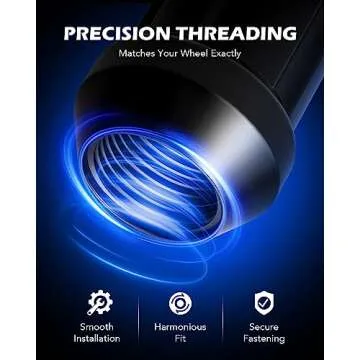 14x1.5 Black Lug Nuts Set - Compatible with Chevy Ford GMC