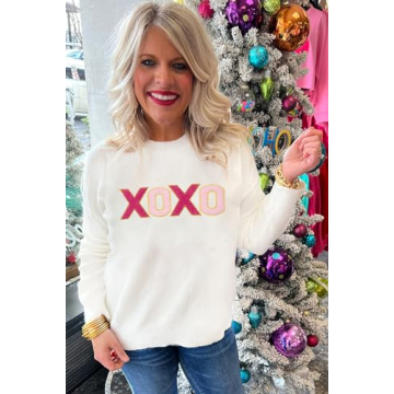 LEMAFER Women's Xoxo Sweater for Valentine's Day