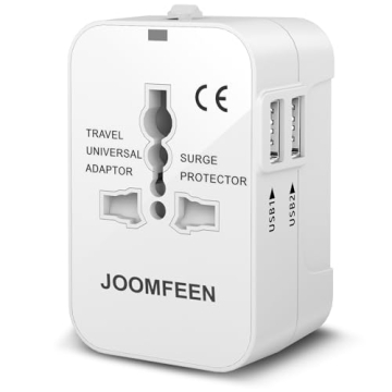 Universal Travel Adapter with Dual USB Ports for Global Use
