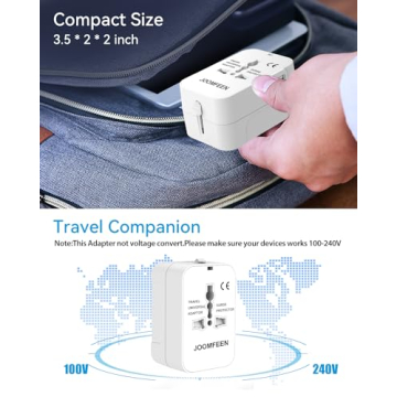 Universal Travel Adapter with Dual USB Ports for Global Use