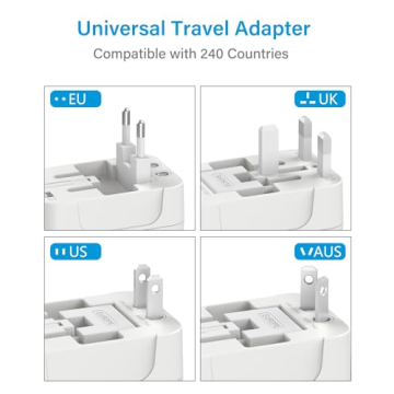 Universal Travel Adapter with Dual USB Ports for Global Use