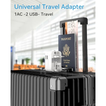 Universal Travel Adapter with Dual USB Ports for Global Use