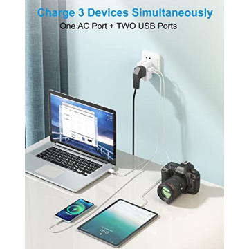 Universal Travel Adapter with Dual USB Ports for Global Use