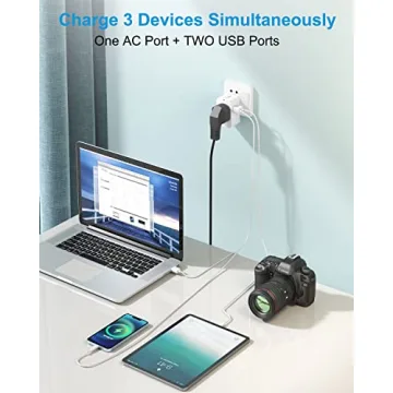 Universal Travel Adapter with Dual USB Ports for Global Use