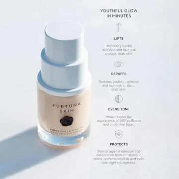 Furtuna Transformation Set - Travel-Sized Face & Eye Care Essentials with Dual-Use Face and Eye Serum, Micellar Essence Water, and Biphase Moisturizing Oil for Glowing, Hydrated Skin