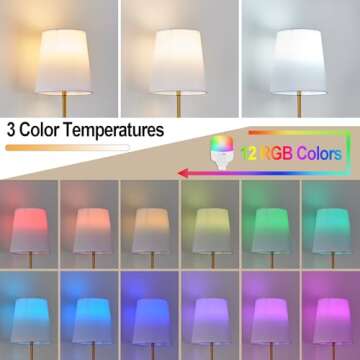 TERLEENART Battery Operated Wall Sconce Set of 2, Battery Rechargeable 3 Colors Dimmable Fabric Wall Lights Fixtures with Remote Control for Bedroom, Living Room, Hallway