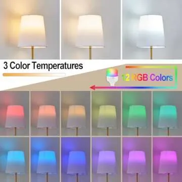 TERLEENART Battery Operated Wall Sconce Set of 2, Battery Rechargeable 3 Colors Dimmable Fabric Wall Lights Fixtures with Remote Control for Bedroom, Living Room, Hallway