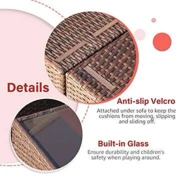 Stylish OC Orange-Casual 7-Piece Outdoor Sectional Sofa