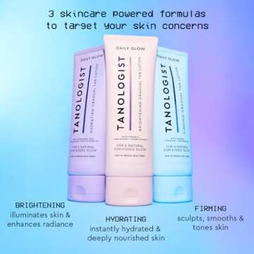 Tanologist Firming Daily Glow Body Lotion- Medium To Dark, 8.45 fl. oz/250 ml Tube