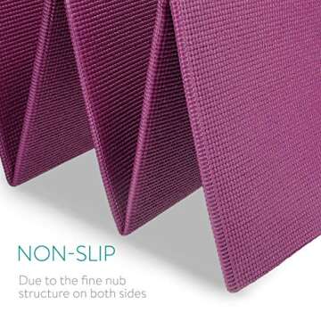 Navaris Foldable Yoga Mat - Lightweight Non-Slip Travel Mat