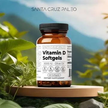 Santa Cruz Paleo Vitamin D Supplement - 60 Softgels, Gluten Free, Immune & Bone Health