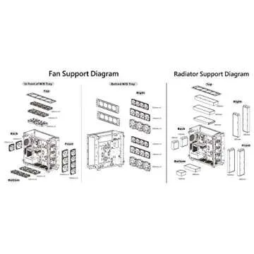 Thermaltake View 91 RGB PLUS Tempered Glass Vertical GPU Modular SPCC XL-ATX Gaming Super Tower Computer Case with 4 RGB Riing PLUS Fan Pre-installed CA-1I9-00F1WN-00