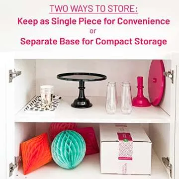 Elegant 11" Baby Pink Cake Stand for All Occasions