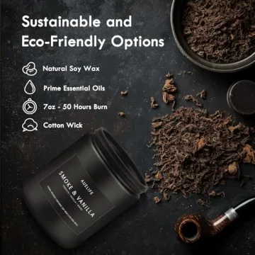 Scented Candles Set | Men Candle Set, Scented Candles for Home, Gifts for Men - 4 Pack Men Candle Gifts Soy Candles Scents of Lavender/Leather/Oak/Smoke & Vanilla