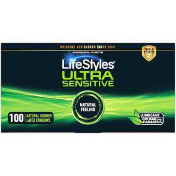 LifeStyles Ultra Sensitive Premium Condoms Value Pack 100 Count