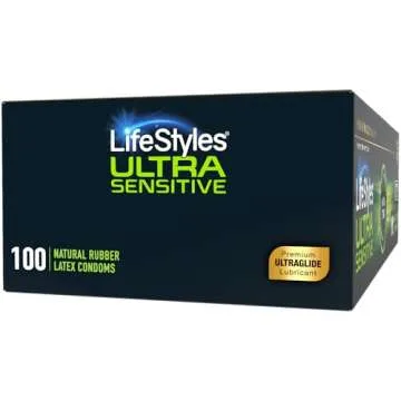 LifeStyles Ultra Sensitive Premium Condoms Value Pack 100 Count