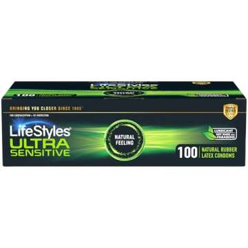 LifeStyles Ultra Sensitive Premium Condoms Value Pack 100 Count