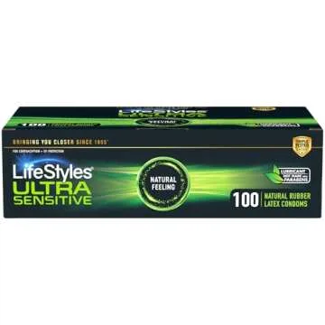 LifeStyles Ultra Sensitive Premium Condoms Value Pack 100 Count