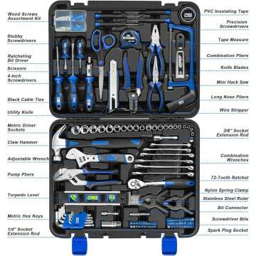 Prostormer 259-Piece Tool Set for Home and Auto Repairs