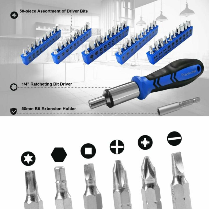 Prostormer 259-Piece Tool Set for Home and Auto Repairs