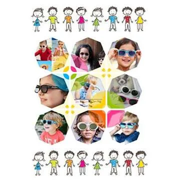 FOURCHEN Kids Sunglasses, Bold Retro Oval Mod Thick Frame, Round Lens, 100% UV Proof for Girls/Boys, Toddler & Kids