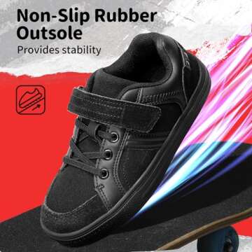 DREAM PAIRS Kid Sneakers Girls Boys School Loafers Shoes LilLegends TimberTot,Size 10 Toddler,All/Bl...