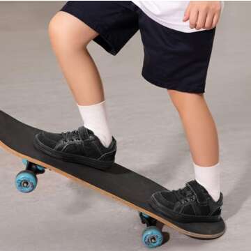 DREAM PAIRS Kid Sneakers Girls Boys School Loafers Shoes LilLegends TimberTot,Size 10 Toddler,All/Black,151014-K