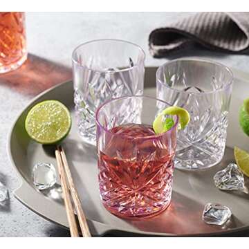 Godinger Old Fashioned Whiskey Glasses - Shatterproof Tumblers