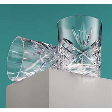 Godinger Old Fashioned Whiskey Glasses - Shatterproof Tumblers