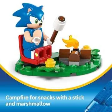 LEGO Sonic The Hedgehog : Sonic’s Campfire Clash, Collectible Gaming Toy for Kids and Video Game Fans, Fun Buildable Playset for Boys and Girls Aged 7 and Up 77001