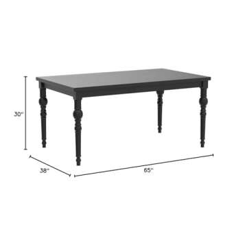 Roundhill Furniture Leviton Urban Wood Turned Leg Dining Table