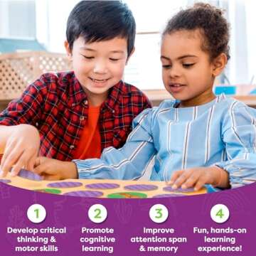 Dinosaur Toys for Kids 3-5 Matching Game - 32pc Dinosaur Toys Games for Kids Memory Game - Dinosaur Games Kids Games Kindergarten Preschool Educational Toys - Gifts for 3 Year Old Boys & Girls