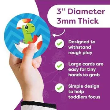 Dinosaur Toys for Kids 3-5 Matching Game - 32pc Dinosaur Toys Games for Kids Memory Game - Dinosaur Games Kids Games Kindergarten Preschool Educational Toys - Gifts for 3 Year Old Boys & Girls