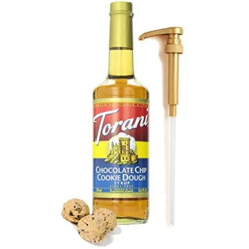 Chocolate Chip Cookie Dough Syrup for Coffee 25.4 Ounces with Fresh Finest Syrup Pump Dispenser