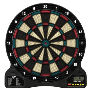 Fat Cat 727 Electronic Dartboard: 15+ Games, Auto-Scoring, Compact Display