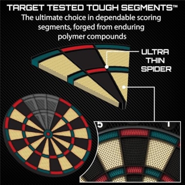 Fat Cat 727 Electronic Dartboard with Auto-Scoring & 15+ Games