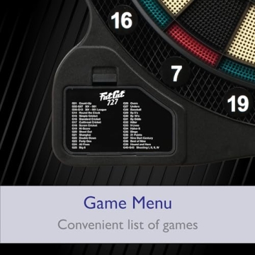 Fat Cat 727 Electronic Dartboard with Auto-Scoring & 15+ Games