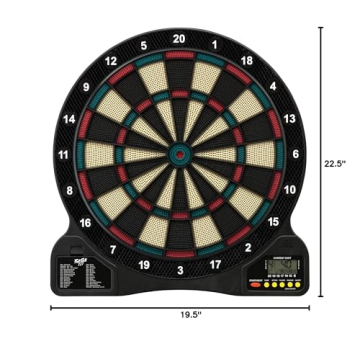 Fat Cat 727 Electronic Dartboard with Auto-Scoring & 15+ Games