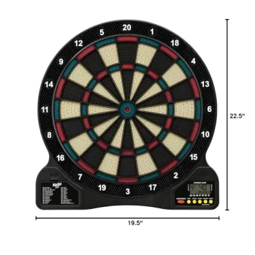 Fat Cat 727 Electronic Dartboard with Auto-Scoring & 15+ Games